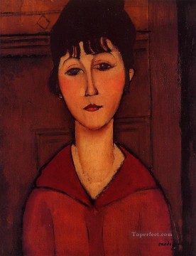  1916 Oil Painting - head of a young girl 1916 Amedeo Modigliani